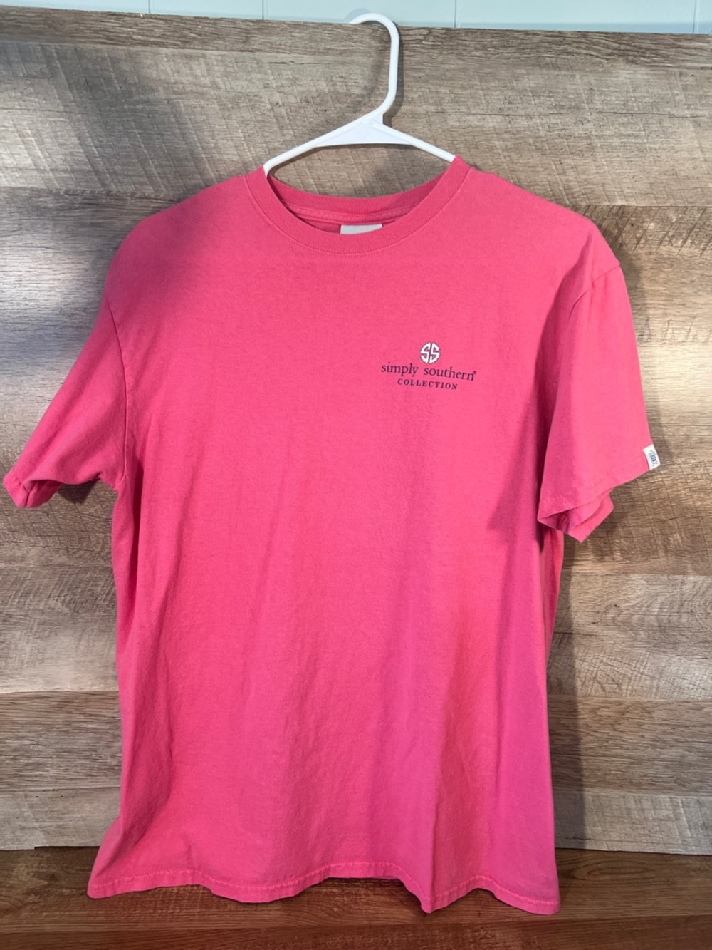 Simply Southern Coral/Pink‎ Short Sleeve Logo Tee for Men